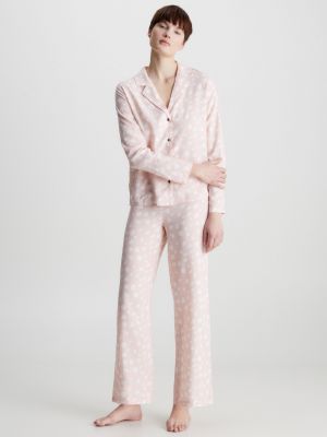 Пижама с длинным рукавом Calvin Klein розовая