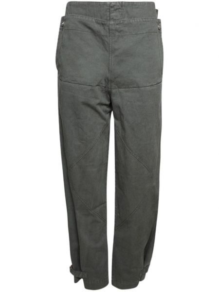 Bavlněné kalhoty Dion Lee šedé