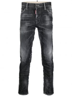 Skinny fit-jeans Dsquared2 svart