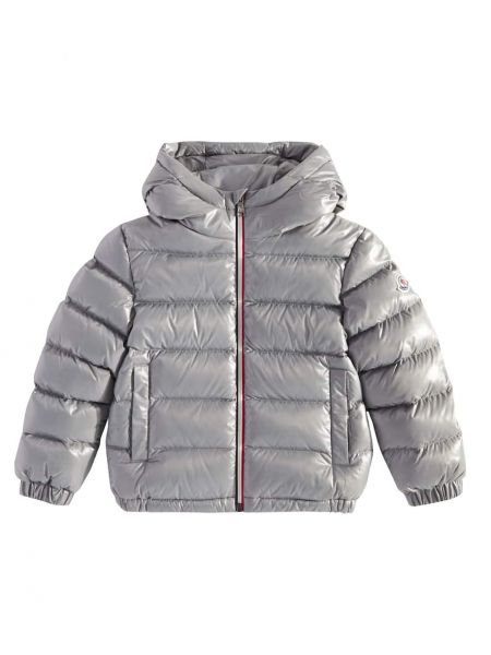 Dunjakke for gutter Moncler Enfant grå