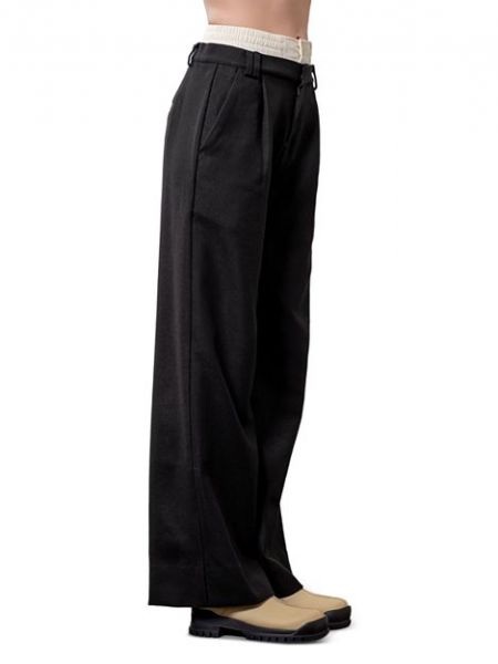 Многослойные брюки с поясом Moon River, Black