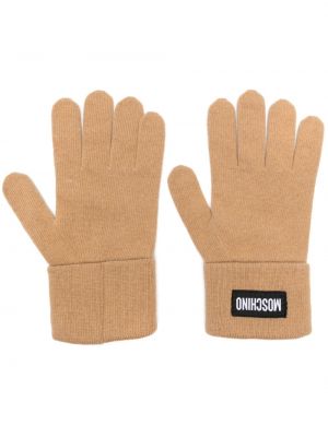 Strick handschuh Moschino beige