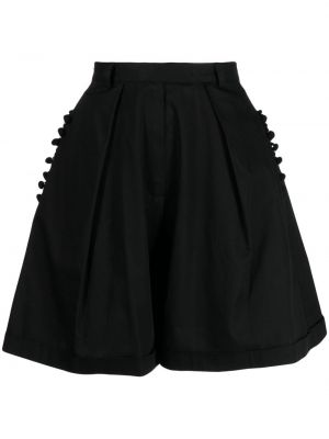 Shorts taille haute en coton Anouki noir