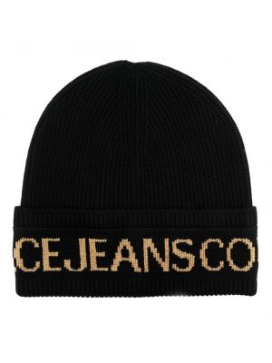 Raštuotas kepurė Versace Jeans Couture juoda