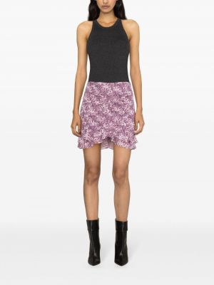 Mini sukně Isabel Marant fialové