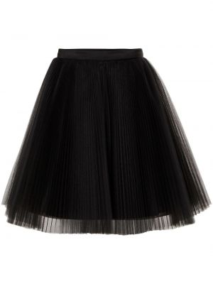 Plisuotas mini sijonas iš tiulio Carolina Herrera juoda