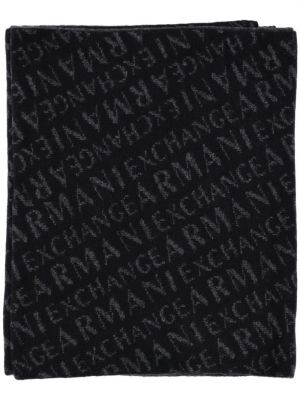 Echarpe en tricot Armani Exchange noir