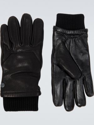 Кожаные перчатки Canada Goose черные