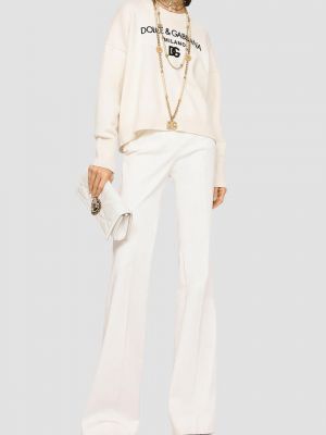 Классические брюки Dolce & Gabbana белые