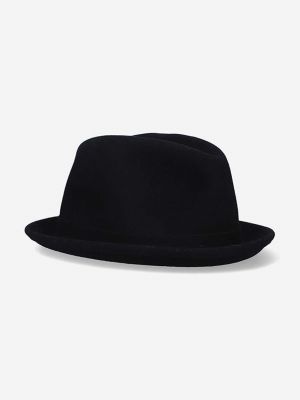 Plstěný vlněný klobouk Kangol černý
