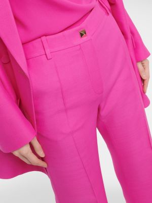 Pantalones rectos Valentino rosa