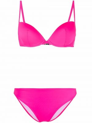 Bikini con stampa Ea7 Emporio Armani rosa