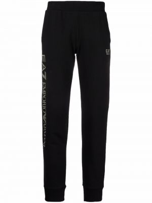 Pantaloni de jogging cu imagine Ea7 Emporio Armani negru