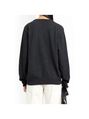 Sweter w paski z okrągłym dekoltem Lemaire czarny
