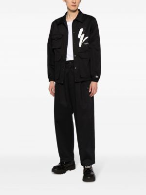 Jacke mit print Yohji Yamamoto schwarz