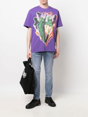 Raštuotas marškinėliai Just Don violetinė