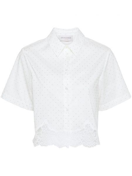 Camicia ricamata Ermanno bianco