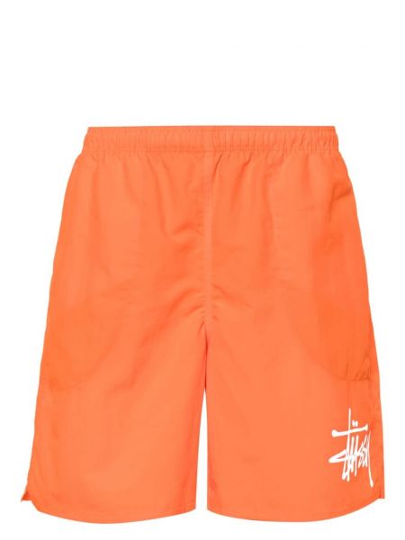 Shorts mit print Stüssy orange