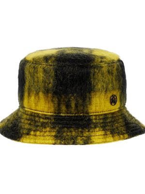 Карирана шапка от мохер Maison Michel
