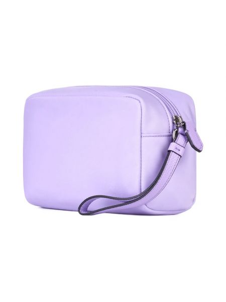 Bolsa de cuero Emporio Armani violeta