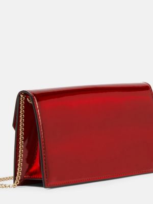 Кожени чанта тип „портмоне“ от лакирана кожа Christian Louboutin червено