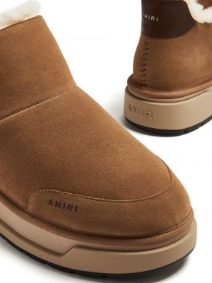 Semišové kotníkové boty Amiri hnědé