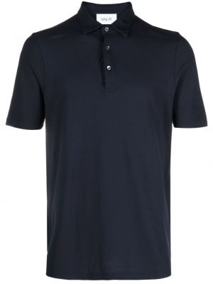 Polo en coton avec manches courtes D4.0 bleu