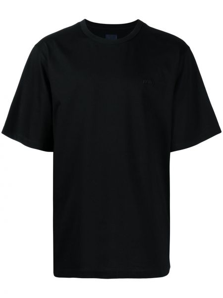 T-shirt mit rundem ausschnitt ausgestellt Juun.j schwarz