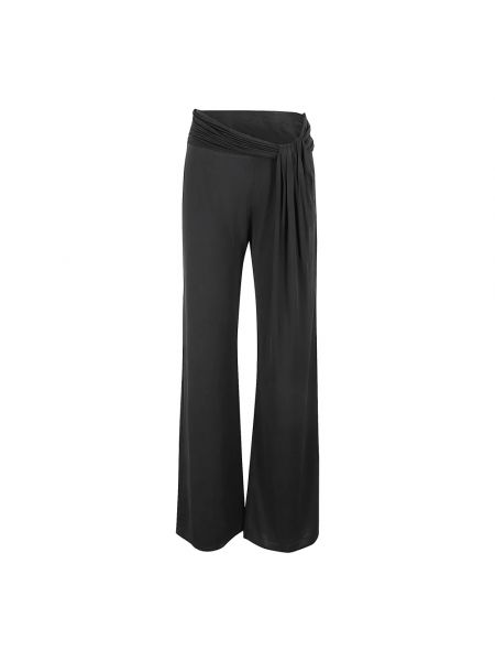 Jedwabne szerokie spodnie eleganckie Gauge81 czarne