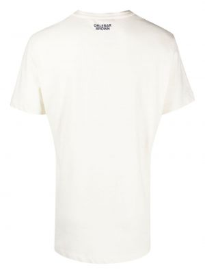 Medvilninis lininis siuvinėtas marškinėliai Orlebar Brown