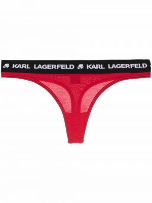 Brodert stringtruser Karl Lagerfeld rød