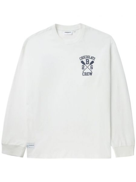 Bavlnené tričko s potlačou Chocoolate biela