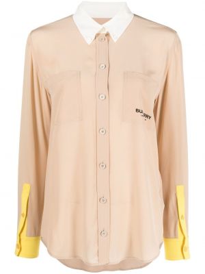 Hemd mit geknöpfter Burberry beige