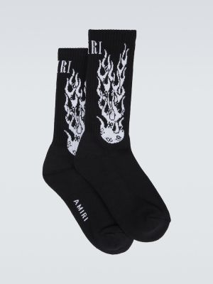 Bavlněné ponožky Amiri černé