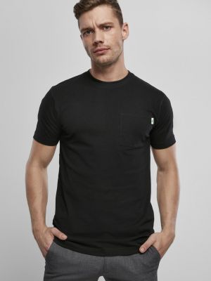 Kokvilnas polo krekls ar kabatām Urban Classics Plus Size melns