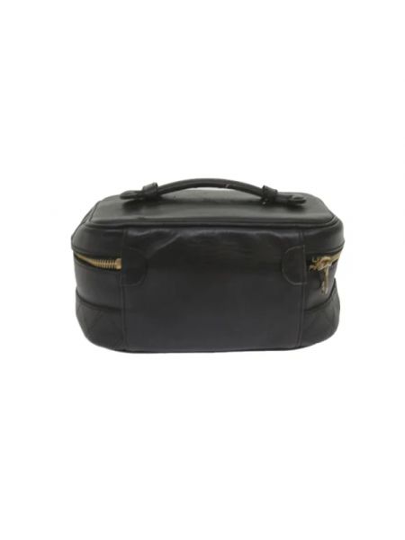 Retro bolso clutch de cuero Chanel Vintage negro