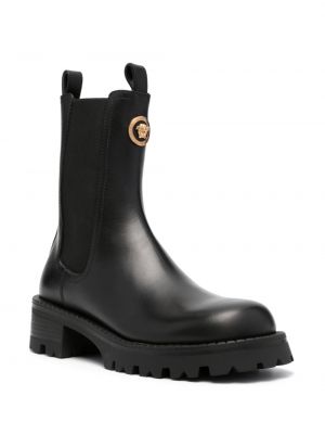 Chelsea boots en cuir Versace noir
