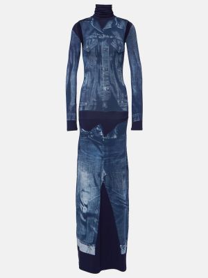 Vestido largo Jean Paul Gaultier azul