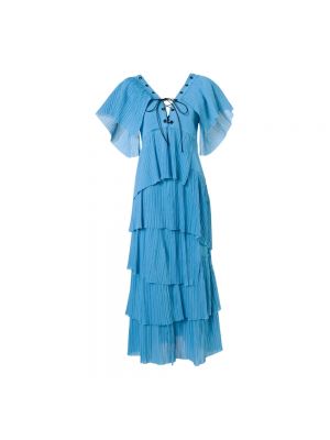 Sukienka długa Sonia Rykiel niebieska