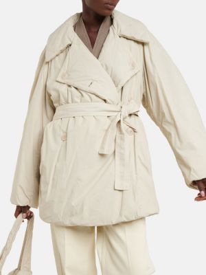 Bavlněný krátký kabát Lemaire bílý