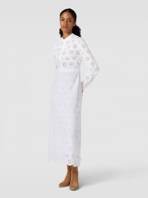 Платье миди с кружевным узором THE KOOPLES белый