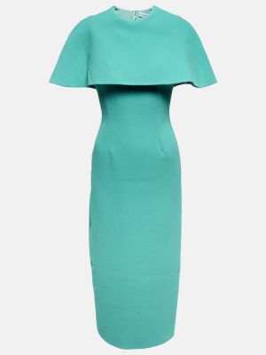 Midi šaty z polyesteru Emilia Wickstead - zelená