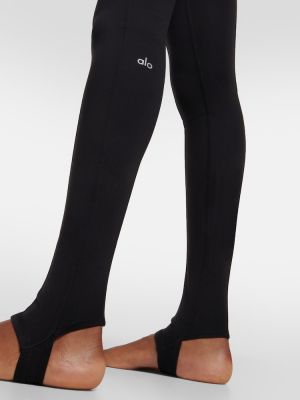 Αθλητικό παντελόνι με ψηλή μέση Alo Yoga μαύρο