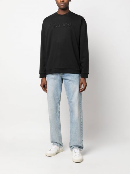 Džemperis bez kapuces ar izšuvumiem Calvin Klein melns