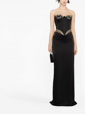 Sukienka wieczorowa z kryształkami Cristina Savulescu czarna