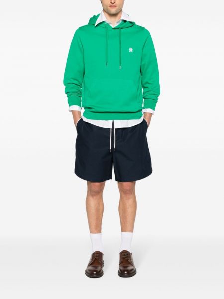 Strick hoodie mit stickerei Tommy Hilfiger grün