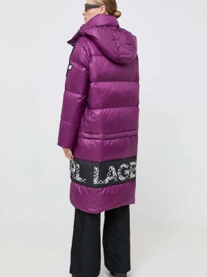 Péřová bunda Karl Lagerfeld fialová