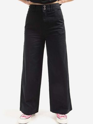 Kalhoty s vysokým pasem relaxed fit Converse černé