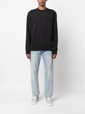 Sweatshirt aus baumwoll mit print Woolrich schwarz