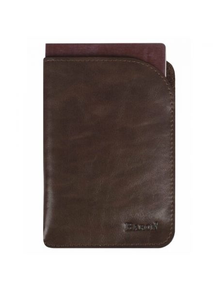 Обложка-карман для паспорта Baron Обложка в стиле минимализм коричневый